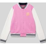 Pinke ONLY Stehkragen College Jacken für Kinder & Baseball Jacken für Kinder für Mädchen Größe 146 