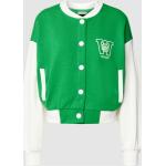 Reduzierte Grüne ONLY Stehkragen College-Jacken & Baseball-Jacken aus Baumwollmischung für Damen Größe M 