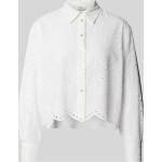 Offwhitefarbene Unifarbene ONLY Hemdblusen aus Baumwolle Cropped für Damen Größe XL 