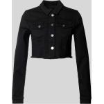 Schwarze ONLY Mini Übergangsjacken aus Baumwollmischung Cropped für Damen Größe S 