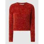 Reduzierte Rote ONLY Strickpullover aus Polyester Cropped für Damen Größe XL 