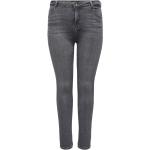 Schwarze ONLY Curvy Skinny Jeans mit Reißverschluss aus Denim für Damen 