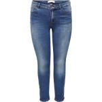 Blaue ONLY Curvy Skinny Jeans mit Reißverschluss aus Denim für Damen Größe M 