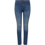 Blaue ONLY Curvy Skinny Jeans mit Reißverschluss aus Denim für Damen Größe M 