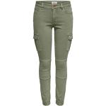 Reduzierte Grüne ONLY Slim Fit Jeans aus Denim für Damen Weite 34 
