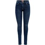 Reduzierte Dunkelblaue ONLY Carmen Stretch-Jeans aus Denim für Damen Weite 26 