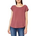 Reduzierte Rosa Unifarbene Kurzärmelige ONLY Basic Rundhals-Ausschnitt T-Shirts für Damen Größe S 