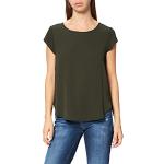 Grüne Unifarbene Kurzärmelige ONLY Basic Rundhals-Ausschnitt T-Shirts für Damen Größe M 