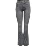 Graue ONLY Jeans-Schlaghosen mit Reißverschluss aus Denim für Damen Größe XS 