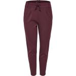 Bordeauxrote Unifarbene 7/8-Hosen aus Polyamid für Damen Größe XL 