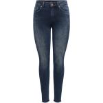 Dunkelblaue Unifarbene Jeans mit Stickerei mit Fransen mit Reißverschluss aus Denim für Damen Größe XS 
