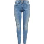 Reduzierte Hellblaue Sexy ONLY Kendell Hüftjeans & Low Waist Jeans mit Reißverschluss aus Denim für Damen Weite 27 