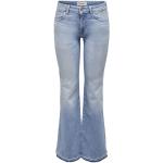 Hellblaue ONLY Hüftjeans & Low Waist Jeans aus Baumwolle für Damen Weite 27 