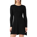 Reduzierte Schwarze Langärmelige ONLY Mini Rundhals-Ausschnitt Minikleider & kurze Kleider für Damen Größe XL 
