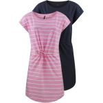 Reduzierte Lila Kurzärmelige ONLY Mini Rundhals-Ausschnitt Minikleider & kurze Kleider aus Baumwolle für Damen Größe M für den Sommer 