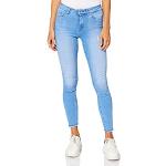 Reduzierte Hellblaue ONLY Blush Stretch-Jeans mit Fransen aus Denim für Damen Größe XS 