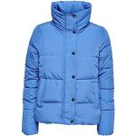 Reduzierte Blaue Gesteppte Sportliche ONLY Mini Stehkragen Kurzjacken & Cropped-Jackets mit Reißverschluss für Damen Größe XS für den für den Herbst 