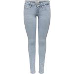 Hellblaue ONLY Coral Hüftjeans & Low Waist Jeans aus Denim für Damen Weite 29 