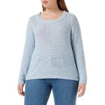 Reduzierte Blaue Langärmelige ONLY Noos Rundhals-Ausschnitt Kaschmir-Pullover aus Wolle für Damen Größe 3 XL 