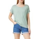 Reduzierte Hellgrüne Unifarbene Kurzärmelige ONLY Basic Rundhals-Ausschnitt T-Shirts für Damen Größe XL 
