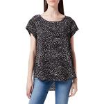 Schwarze Kurzärmelige ONLY Basic Rundhals-Ausschnitt T-Shirts für Damen Größe M 