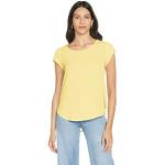 Unifarbene Kurzärmelige ONLY Basic Rundhals-Ausschnitt T-Shirts mit Ananas-Motiv mit Reißverschluss für Damen Größe S 
