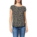 Reduzierte Braune Streetwear Kurzärmelige ONLY Basic Rundhals-Ausschnitt T-Shirts mit Reißverschluss aus Polyester für Damen Größe XS 