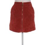 Reduzierte Rote ONLY Mini Lederröcke aus Leder für Damen Größe S 