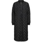 Schwarze Gesteppte ONLY Damensteppmäntel & Damenpuffercoats mit Reißverschluss aus Polyester Größe XS 