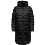 Schwarze Gesteppte Oversize ONLY Damensteppmäntel & Damenpuffercoats mit Kapuze Größe XS für den für den Herbst 