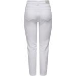 Weiße ONLY Emily High Waist Jeans mit Reißverschluss aus Denim für Damen Größe XS Weite 27, Länge 32 