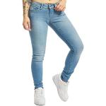Reduzierte Blaue ONLY Coral Hüftjeans & Low Waist Jeans mit Reißverschluss aus Denim für Damen Weite 32 