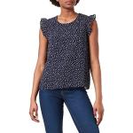Unifarbene Kurzärmelige ONLY Rundhals-Ausschnitt T-Shirts mit Rüschen für Damen Größe XS 