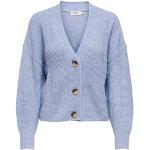 Pastellblaue ONLY Mini Damencardigans mit Knopf Größe XS für den für den Winter 