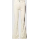 Beige Unifarbene ONLY Bootcut Jeans mit Reißverschluss aus Baumwollmischung für Damen Größe XS 