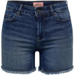 Reduzierte Blaue ONLY Jeans-Shorts aus Denim für Damen Größe S für den für den Sommer 