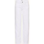 Weiße ONLY Straight Leg Jeans aus Baumwolle für Damen 