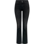 Schwarze Bootcut Jeans aus Denim für Damen Größe XS 