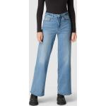 Hellblaue Loose Fit ONLY 5-Pocket Jeans mit Reißverschluss aus Baumwollmischung für Damen Größe XXL Weite 27, Länge 30 