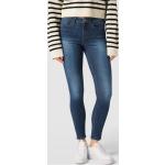 Dunkelblaue ONLY 5-Pocket Jeans mit Reißverschluss aus Baumwollmischung für Damen 