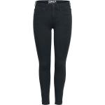 Schwarze ONLY Slim Fit Jeans mit Reißverschluss aus Denim für Damen Größe XS 