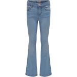 Blaue Unifarbene 5-Pocket Jeans für Kinder aus Baumwollmischung Größe 140 