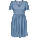 Reduzierte Blaue Unifarbene ONLY Mini Minikleider & kurze Kleider aus Lyocell für Damen Größe XXS 