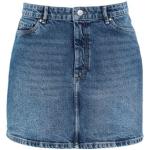 Reduzierte Blaue Unifarbene ONLY Bio Sommerröcke mit Reißverschluss aus Baumwolle für Damen Größe M für den für den Sommer 