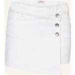 Weiße ONLY Mini Jeans-Shorts mit Knopf aus Baumwolle für Damen für den für den Sommer 