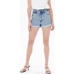 Reduzierte ONLY Paperbag-Shorts aus Denim für Damen für den für den Sommer 