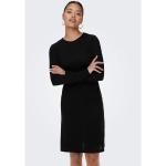 Schwarze Unifarbene Casual Langärmelige ONLY Mini Rundhals-Ausschnitt Bandage-Kleider & Bodycon-Kleider aus Jersey für Damen Größe XS 