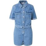 Reduzierte Blaue Unifarbene ONLY Ally Jeansoveralls aus Baumwolle trocknergeeignet für Damen Größe L 