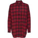 Reduzierte Rote Karo Oversize ONLY Tunika-Blusen für Damen Größe XS für den für den Sommer 