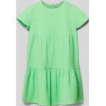 Grüne ONLY Kinderkleider mit Volants aus Baumwolle für Mädchen Größe 152 